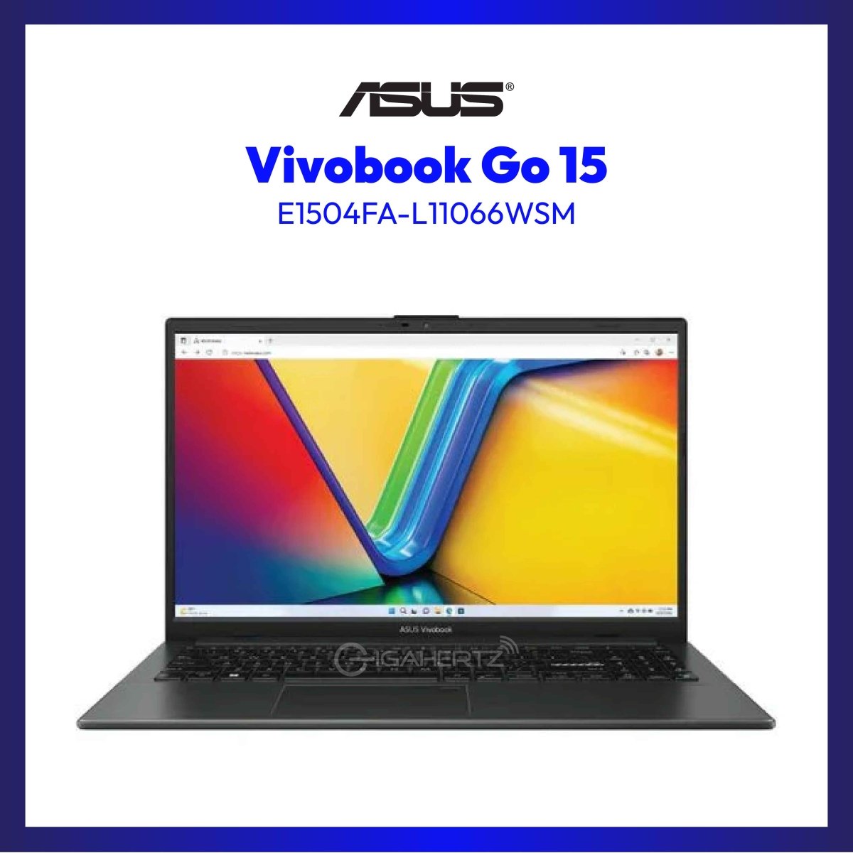 ASUS Vivobook Go 15 E1504FA-L11066WSM | 15.6" FHD | Ryzen 5 7520U | Radeon Graphics | 16GB RAM | 512GB SSD | WIN 11 + MS 365 | GigaHertz