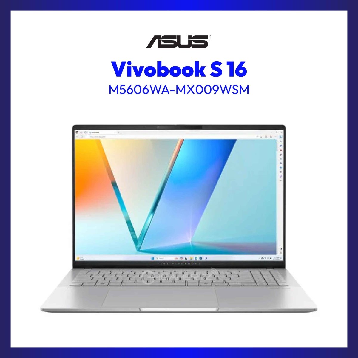 Asus Vivobook S 16 OLED M5606WA-MX009WSM | 16" OLED | Ryzen AI 9 HX 370 | Radeon 890M Graphics | 24GB RAM | 1TB SSD | WIN 11 Home | GigaHertz