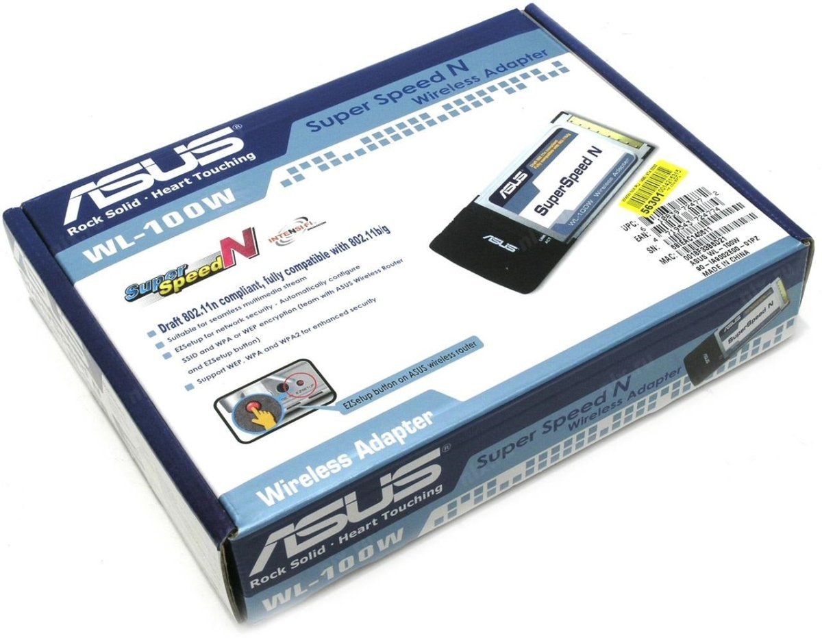 Asus WL - 100W Super Speed N Wireless Notebook card 802.11n | Gigahertz