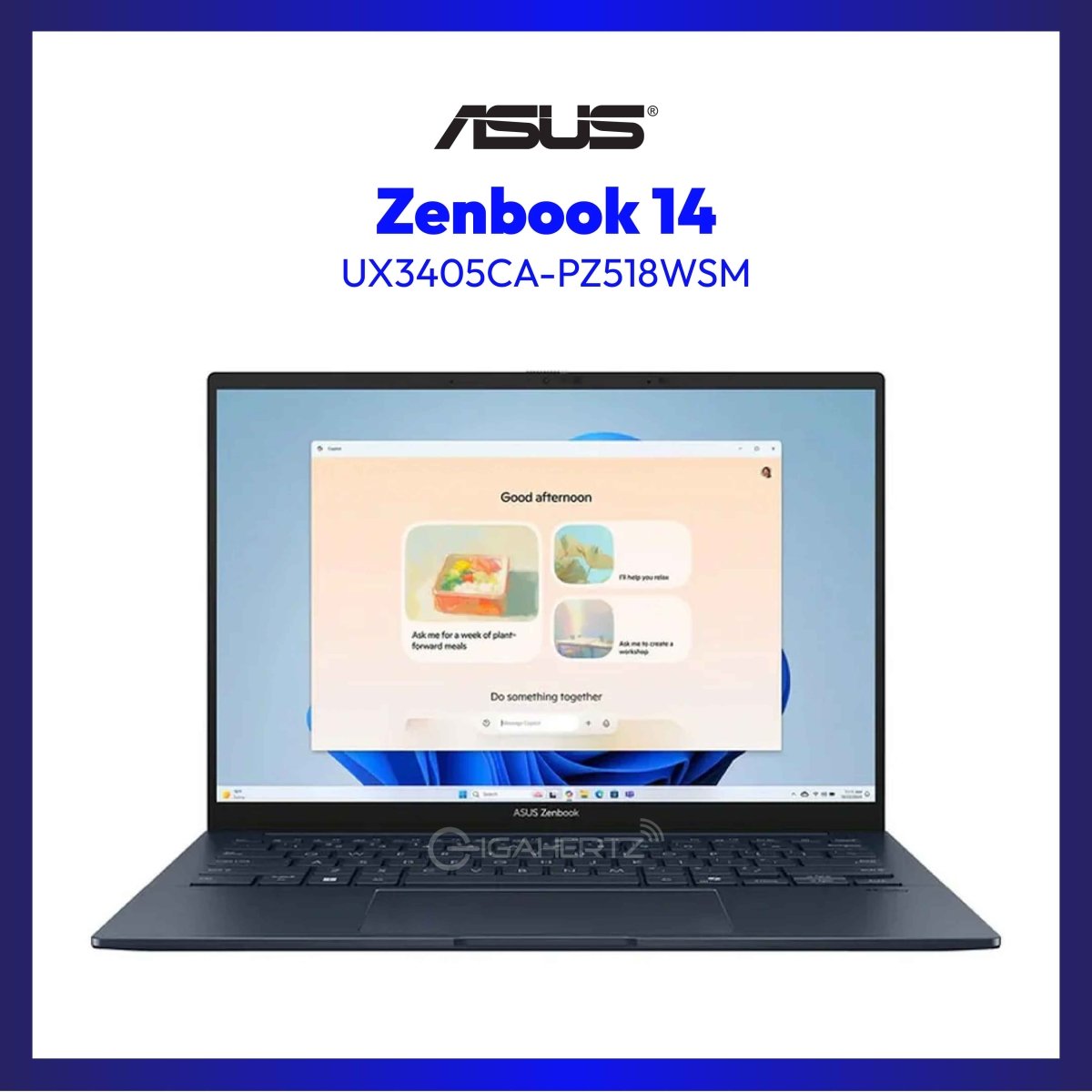 Asus Zenbook 14 OLED UX3405CA-PZ518WSM | 14" OLED | Intel® Core™ Ultra 7 255H | Intel Arc Graphics | 16 GB RAM | 512 GB SSD | WIN 11 | GigaHertz