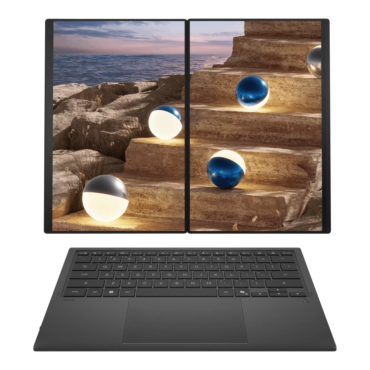 Asus Zenbook DUO UX8407AA-SN152WSM | 14inch 3K Touch | Intel Core Ultra 9 386H | 32GB RAM | 1TB SSD | Intel Arc | WIN11 | GigaHertz