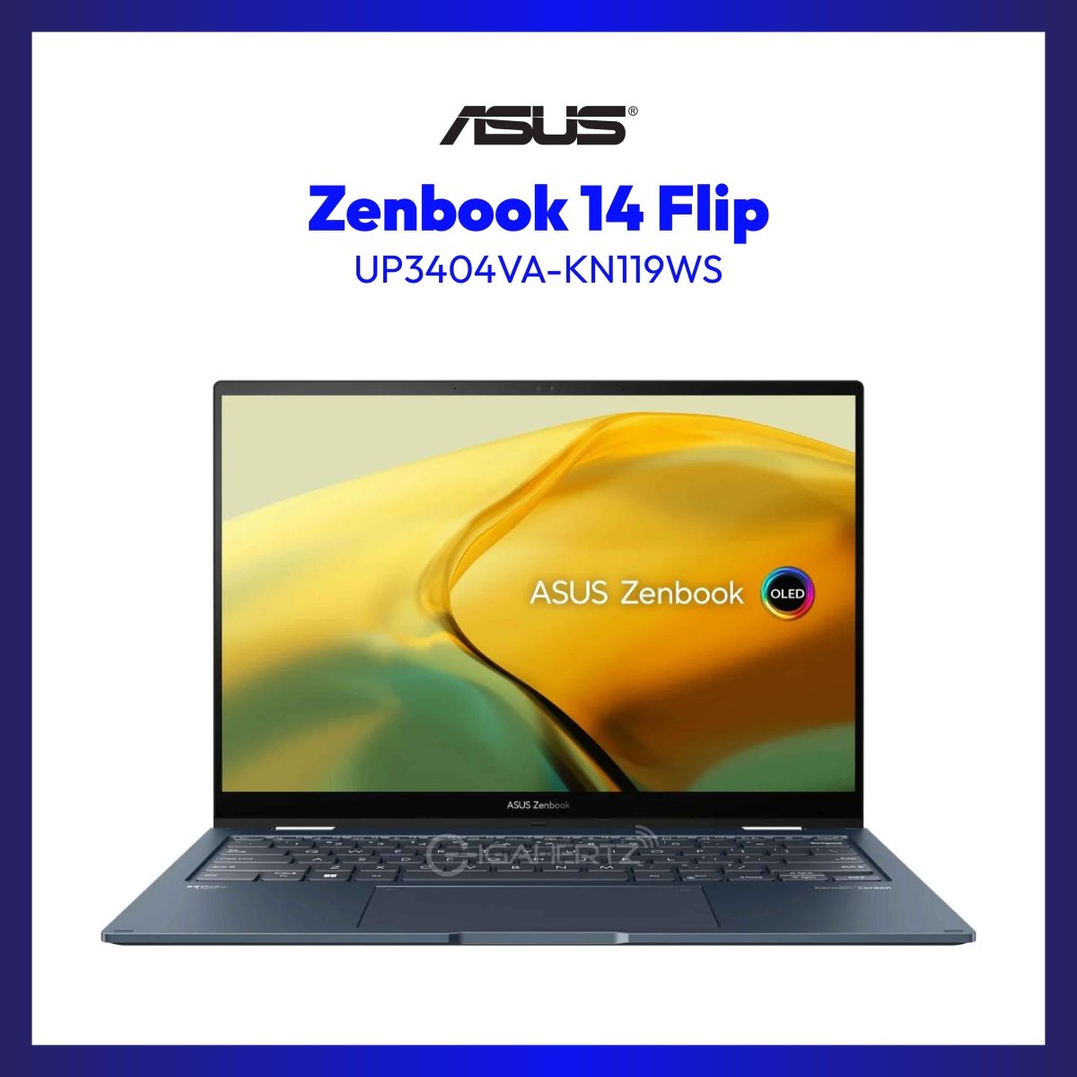 Asus Zenbook Flip UP3404VA-KN119WS | 14" OLED | i5-1340P | Iris® Xe Graphics | 16 GB RAM | 512 GB SSD | WIN 11 | GigaHertz