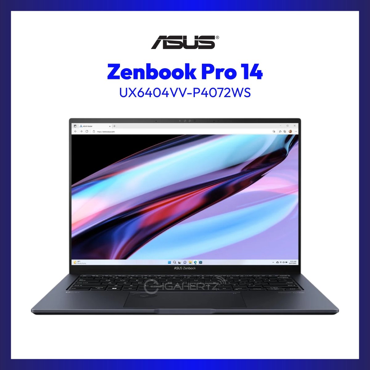 Asus Zenbook Pro 14 UX6404VV-P4072WS | 14.5" OLED | i9-13900H | GeForce RTX 4060 | 32GB RAM | 1TB SSD | WIN 11 | GigaHertz