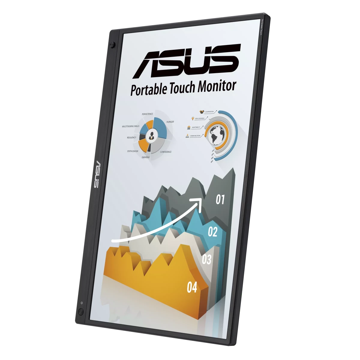 ASUS ZenScreen Touch MB16AMTR portable monitor - 16 inch (15.6 inch viewable), FHD (1920 x 1080), IPS, 10-point touch, Built-in Battery, Hybrid Signal Solution, Mini-HDMI, Compatible with Laptops, Smartphones and Game Consoles | GigaHertz