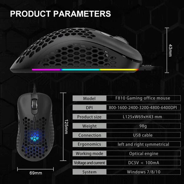 Aula F810 Wired Optical Gaming Mouse | Gigahertz