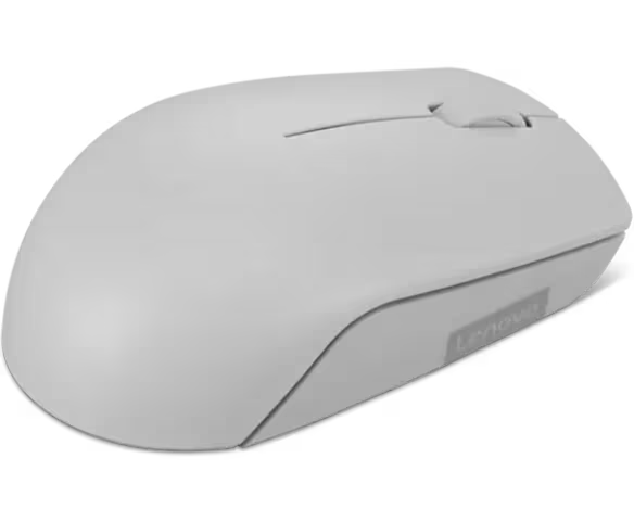 Lenovo 300 Wireless Compact Mouse (Arctic Grey) with battery