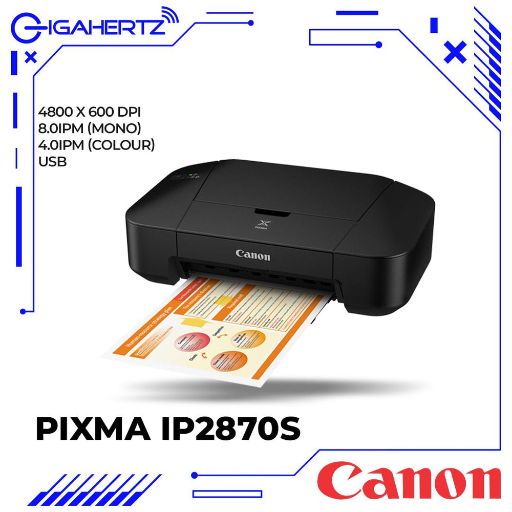 Canon Pixma iP2870S Colour Inkjet Printer | Gigahertz