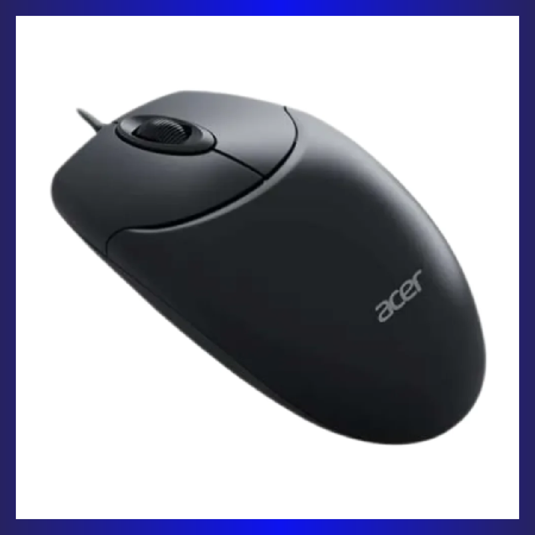 ACER OMW316 Wired Optical Mouse | Wired | 1200 DPI | 1.5m Cable Length | USB 2.0 Interface | Black