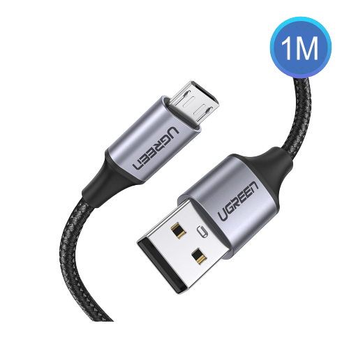 Ugreen 60146 US290 1M Micro USB 2.0 Data Cable Aluminum Case