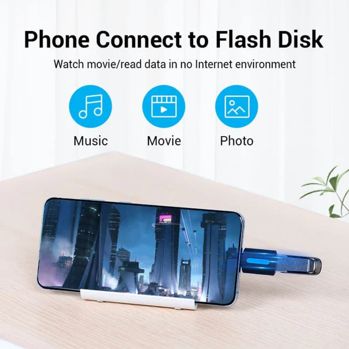 Vention USB-C Male to USB 2.0 Female OTG Adapter (480Mbps)