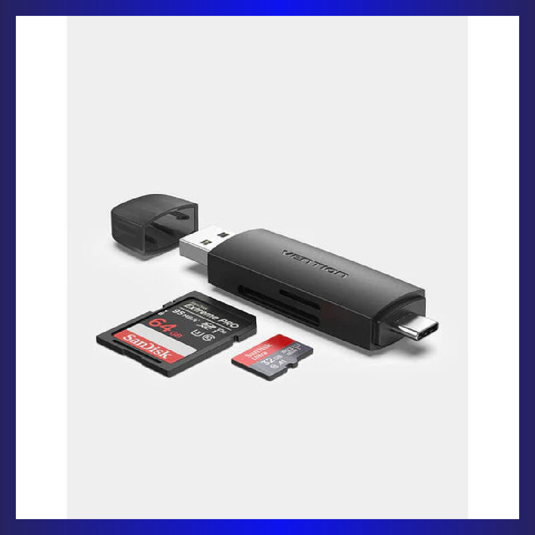 Vention 2-in-1 Type-C and USB 3.0 SD & TF Card Reader (CLKB0)