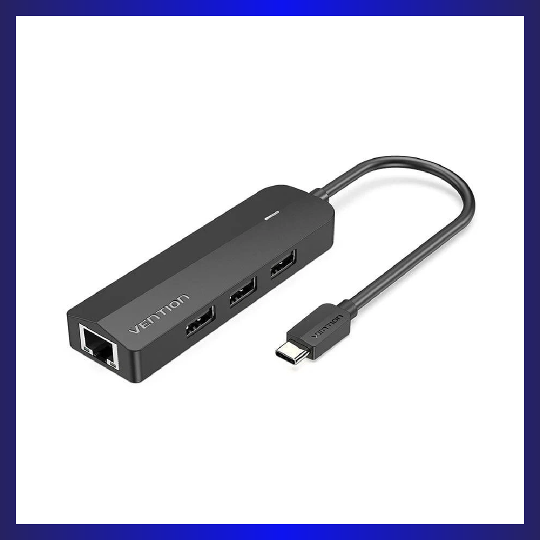 Vention 5-in-1 USB-C Hub with 100m Ethernet Adapter (TGOBB)