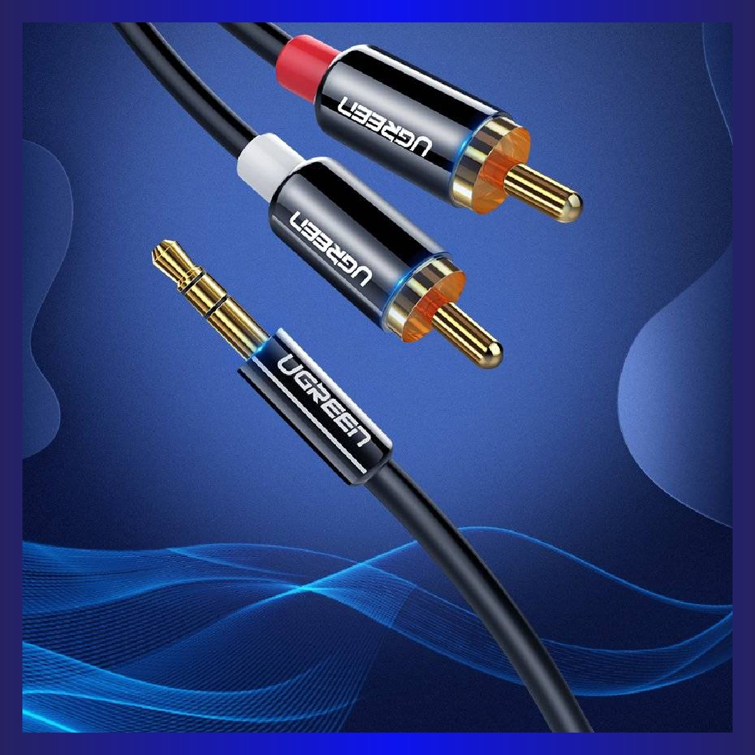 UGREEN Audio Cable | 3.5mm | Mini Jack to 2RCA | 3m (Black) (10590)