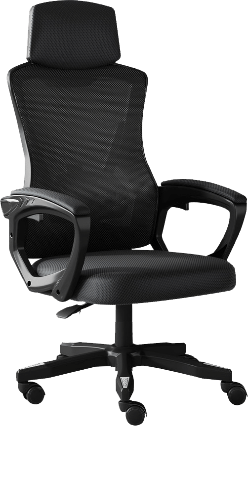 Ergonomic High Back Mesh Office Chair with Headrest, Adjustable Height, Padded Armrests & Swivel Wheels – Executive Computer Desk Chair | GigaHertz