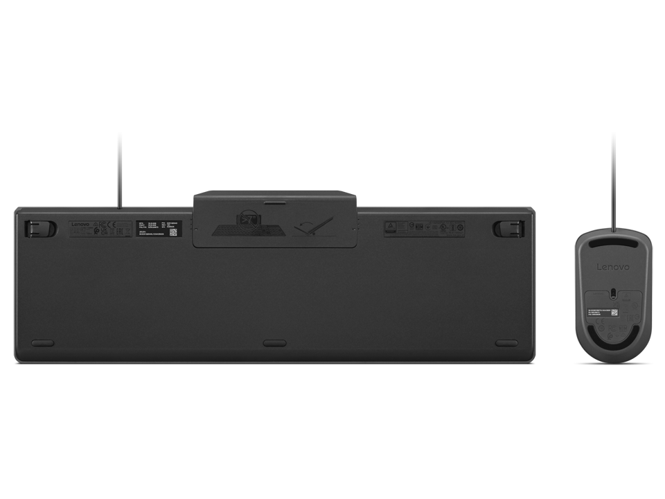 Lenovo 310 Wired Keyboard & Mouse Combo (GX31R09775) | USB-A | 2.5-Zone Keyboard | 2000 DPI Optical Mouse | Luna Grey