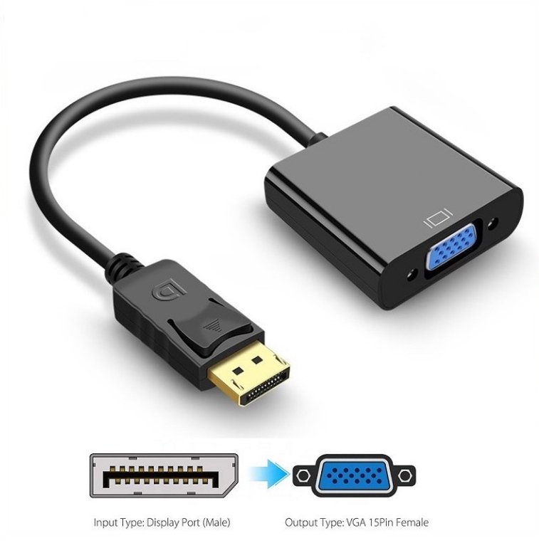 Gen H21 Displayport To VGA Female Adapter | Gigahertz