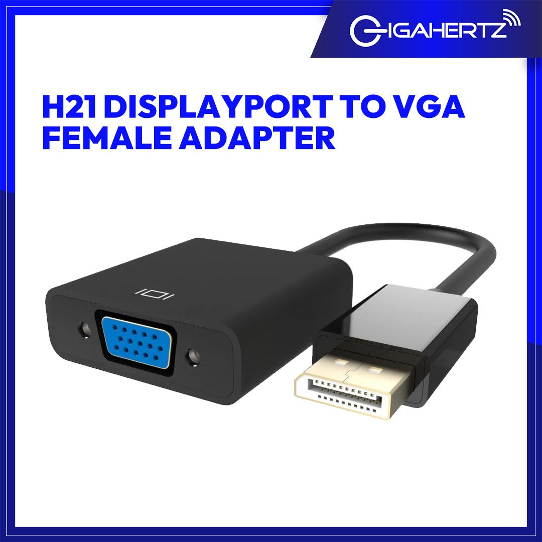 Gen H21 Displayport To VGA Female Adapter | Gigahertz