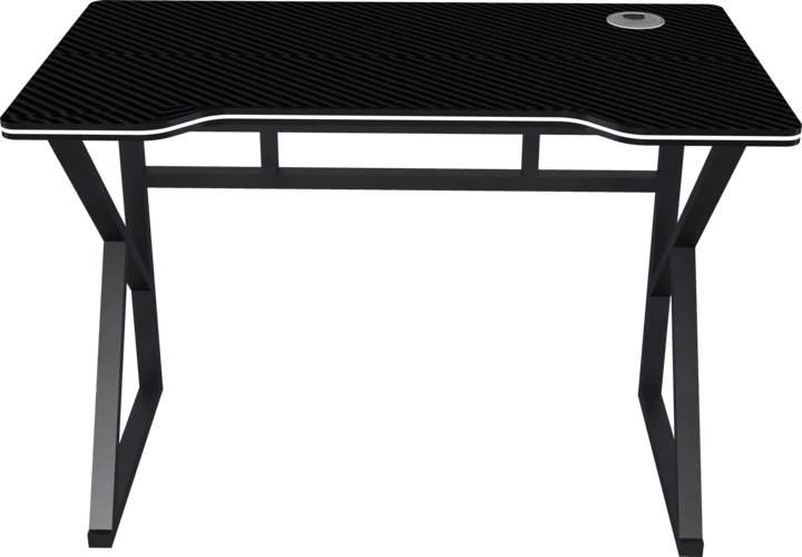 Giga Fixed Gaming Desk – Ergonomic Computer Table with Cable Management, Steel Frame, Carbon Fiber Desktop, Workstation for Gaming, Office & Study | GigaHertz