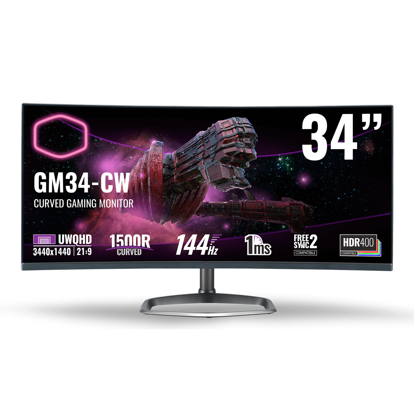 CoolMaster GM34-CW 34" 144 Hz Gaming Monitor