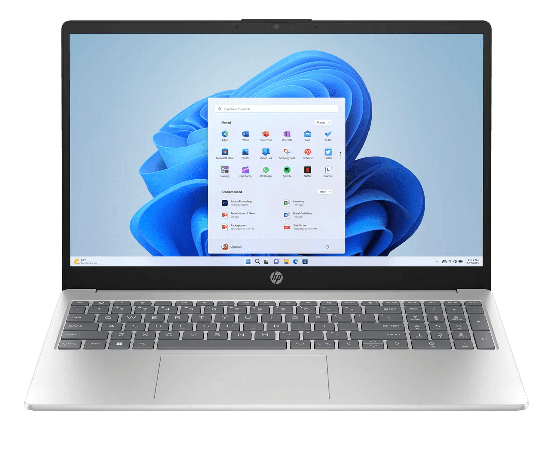 HP 15-fc0566AU (Natural Silver) 15.6-inch FHD, Ryzen 5 7520U | 16GB | 512GB SSD | AMD Radeon Graphics | Windows 11 | GigaHertz