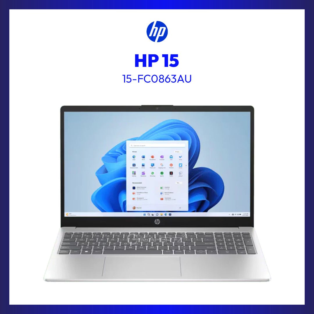 HP Laptop 15-FC0863AU| 15.6" FHD MS | Ryzen 5 7530U | 8GB RAM | 512 SSD | Win 11 Home | GigaHertz