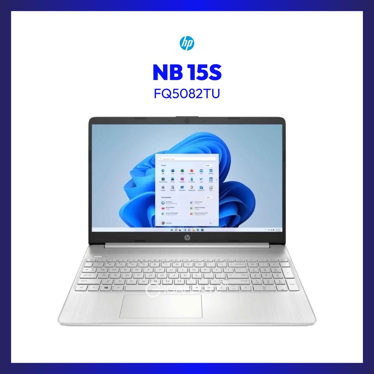 HP Laptop 15S-FQ5082TU | 15.6" FHD | i5-1235U | Iris Xe Graphics | 8GB RAM | 512GB SSD | WIN 11 | GigaHertz