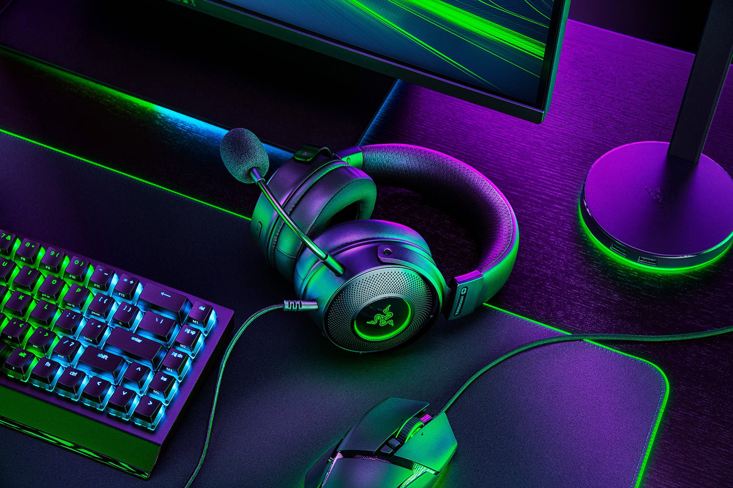Razer Kraken V3 HyperSense Wired USB Gaming Headset With Haptic Techno