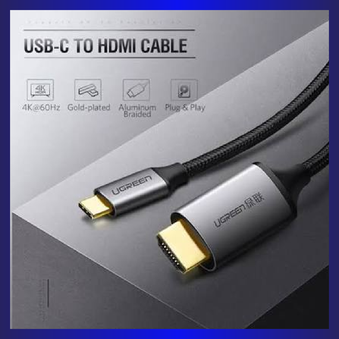 UGREEN USB-C To HDMI Cable 1.5M (Gray Black) (MM142/50570)