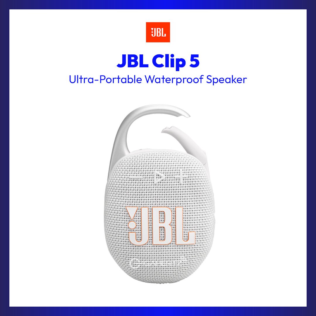 JBL Clip 5 (White) | GigaHertz