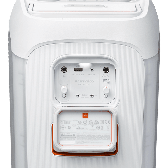 JBL Partybox Club 120 | 160W Output Power | Bluetooth 5.3 | 12 Hours Playtime | IPX4 Splashproof | Lightshow | White | GigaHertz