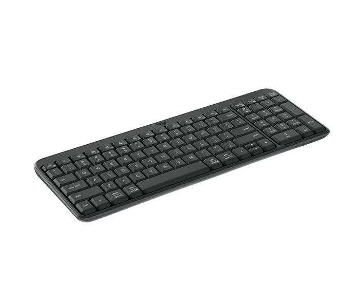 Logitech K250 Compact Bluetooth Wireless Keyboard with Number Pad | Spill-Resistant | Multi-OS & Chromebook Certified | 12-Month Battery | Graphite