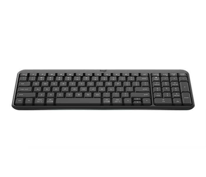 Logitech K250 Compact Bluetooth Wireless Keyboard with Number Pad | Spill-Resistant | Multi-OS & Chromebook Certified | 12-Month Battery | Graphite