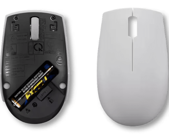 Lenovo 300 Wireless Compact Mouse (Arctic Grey) with battery | GigaHertz