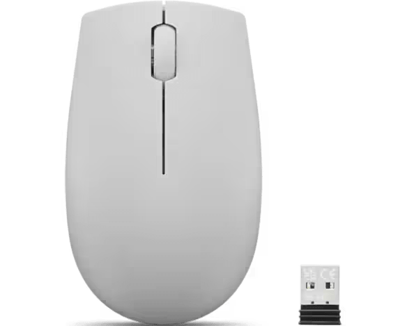 Lenovo 300 Wireless Compact Mouse (Arctic Grey) with battery | GigaHertz