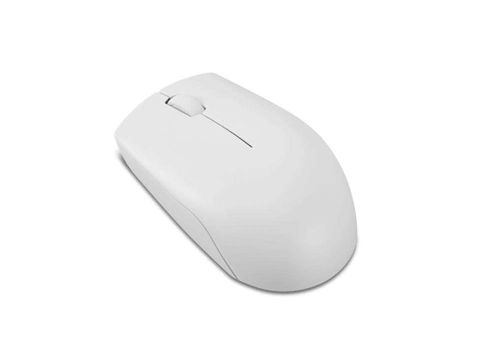 Lenovo 300 Wireless Compact Mouse (GY51L15677) | 2.4GHz Wireless | USB-A Nano Receiver | 1000 DPI Optical Sensor | Cloud Grey | GigaHertz