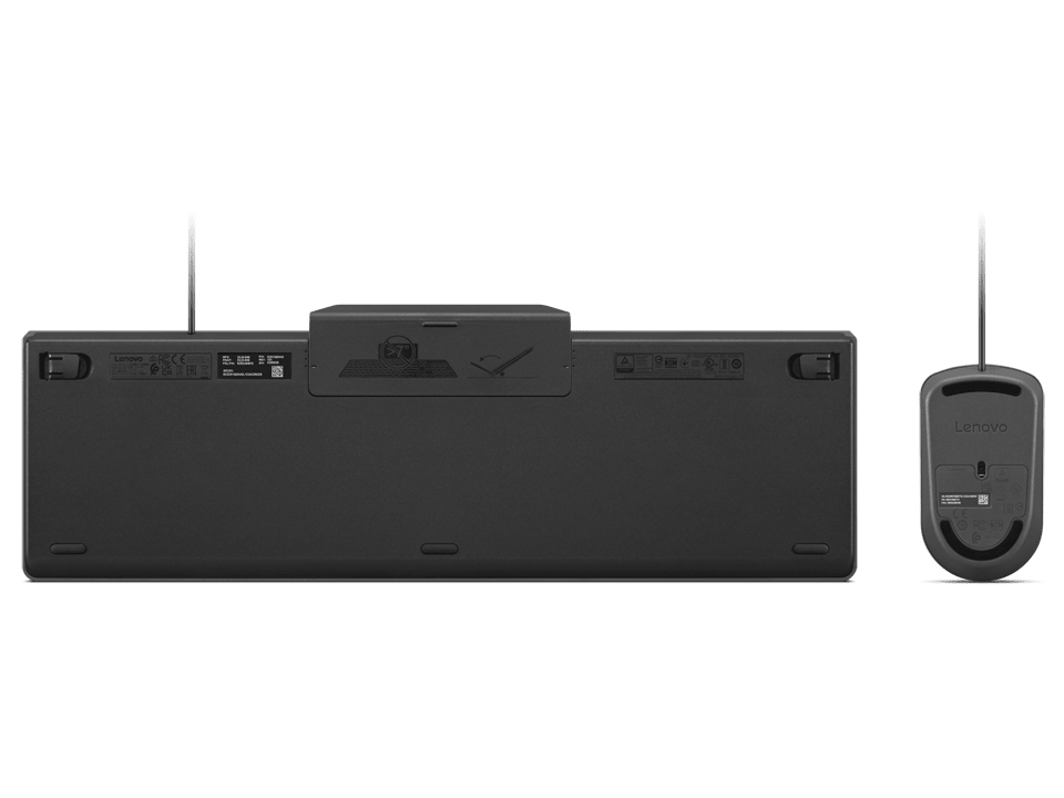 Lenovo 310 Wired Keyboard & Mouse Combo (GX31R09775) | USB-A | 2.5-Zone Keyboard | 2000 DPI Optical Mouse | Luna Grey | GigaHertz