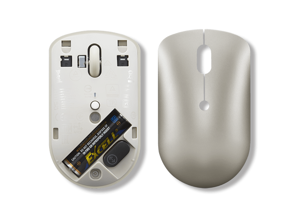 Lenovo 540 USB-C Wireless Mouse (GY51D20873) | 2.4GHz Wireless | USB-C Unified Pairing Receiver | Up to 2400 DPI Optical Sensor | Sand | GigaHertz
