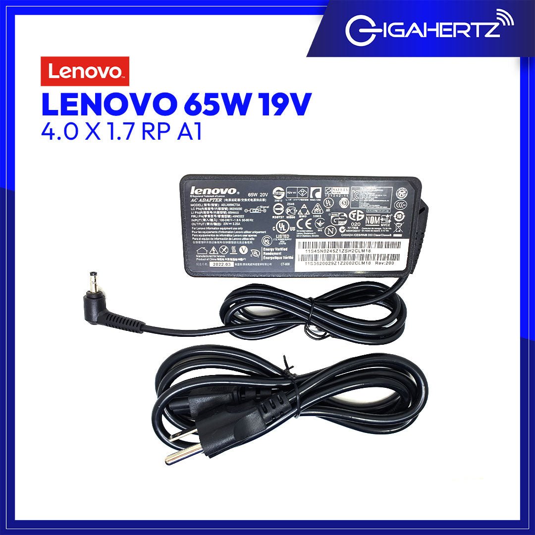 Lenovo Adapter 65W 19V 4.0 X 1.7 A1 | Gigahertz