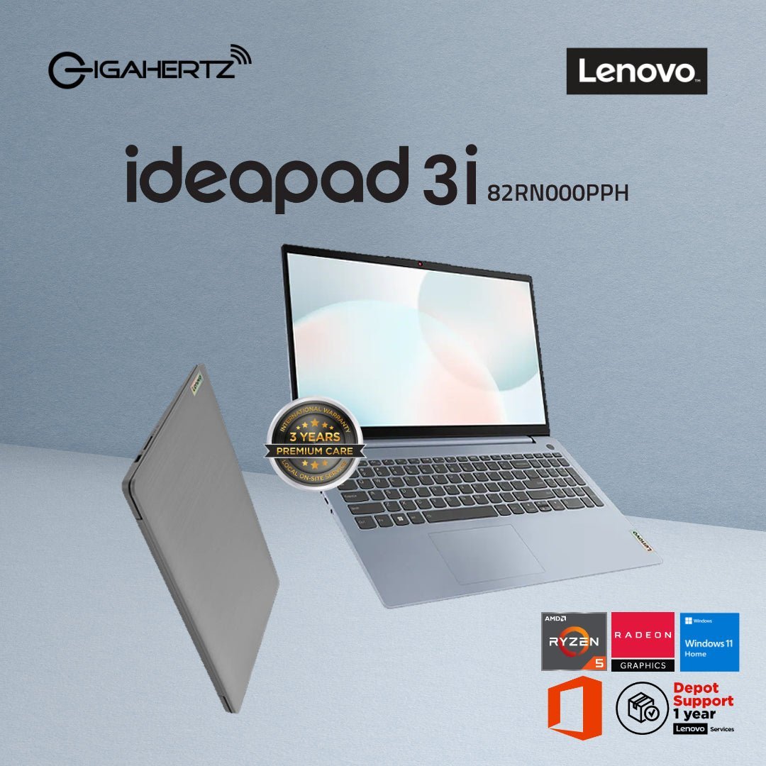 Lenovo IdeaPad 3 15ABA7 82RN000PPH | 15.6" FHD | Ryzen 5 5625U | Radeon Graphics | 8GB RAM | 512GB SSD | WIN 11 | Gigahertz