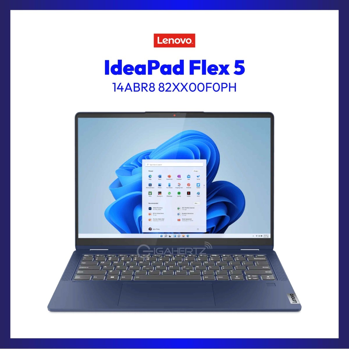 Lenovo IdeaPad Flex 5 14ABR8 82XX00F0PH | 14" WUXGA | Ryzen™ 5 5625U | Radeon™ Graphics | 16 GB RAM | 512 GB SSD | WIN 11 | GigaHertz