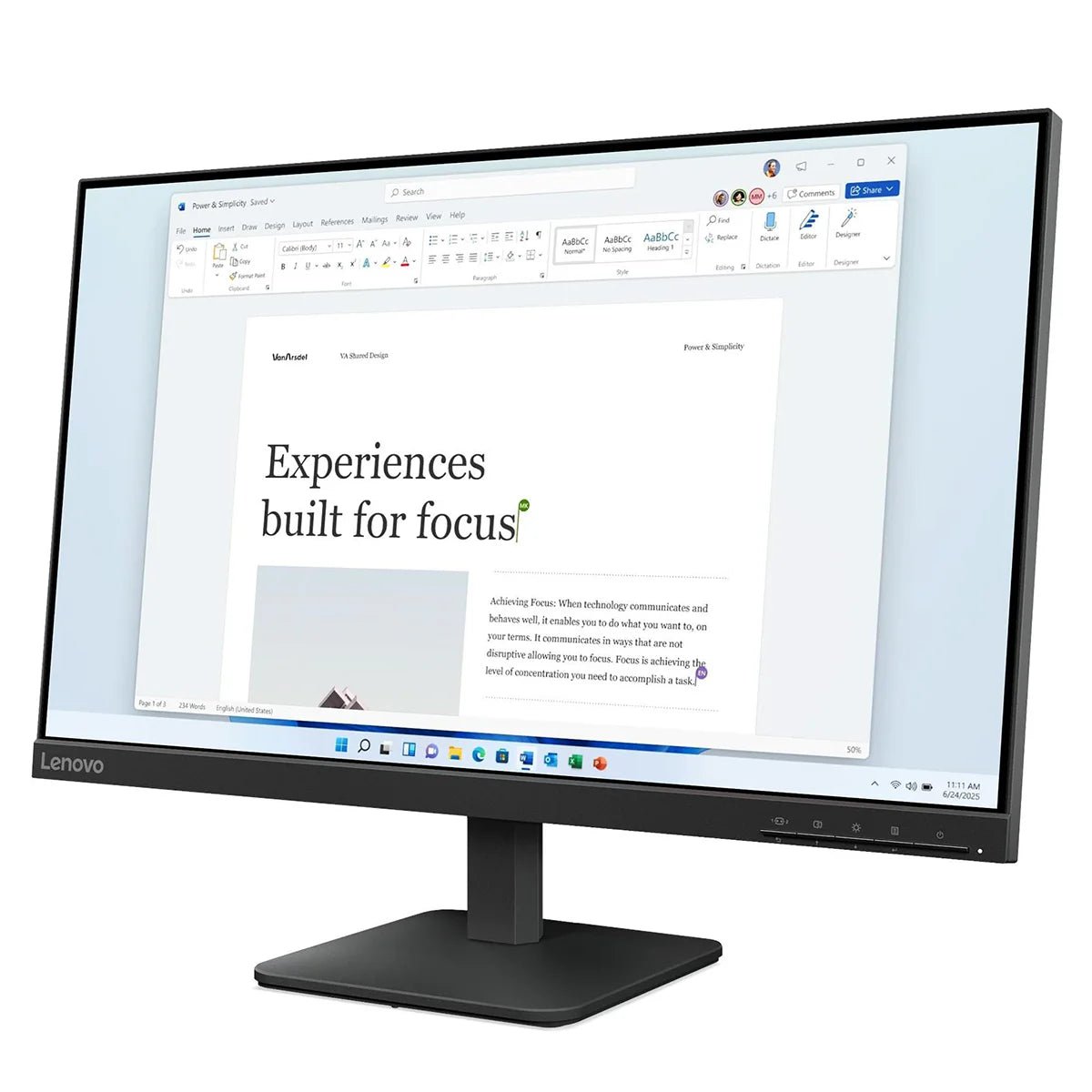 Lenovo L24-4e 68C2KAC1PH 23.8" FHD (1920x1080) 100Hz 4ms IPS LCD Monitor | GigaHertz