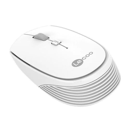 Lenovo Lecoo WS202 | Adjustable DPI | 2.4GHz Wireless | Ergonomic Design | 52g | White