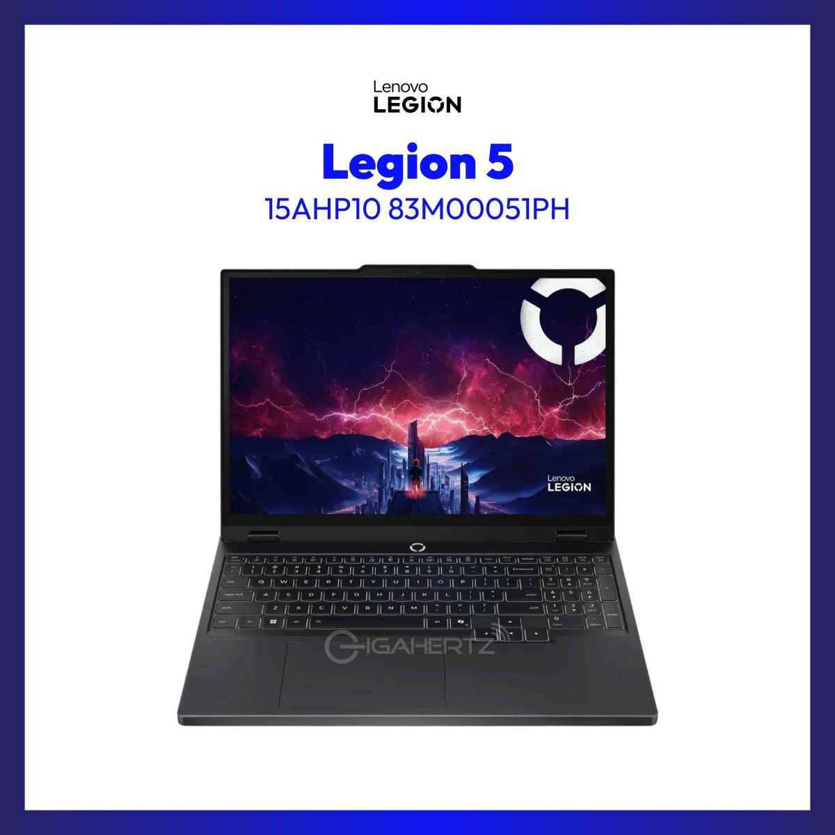 Lenovo Legion 5 15AHP10 83M00051PH Gaming Laptop (Eclipse Black) | 15.3" WUXGA (1920x1200) IPS 165Hz | Ryzen 7 260 | 16GB RAM | 512GB SSD | RTX 5050 | GigaHertz