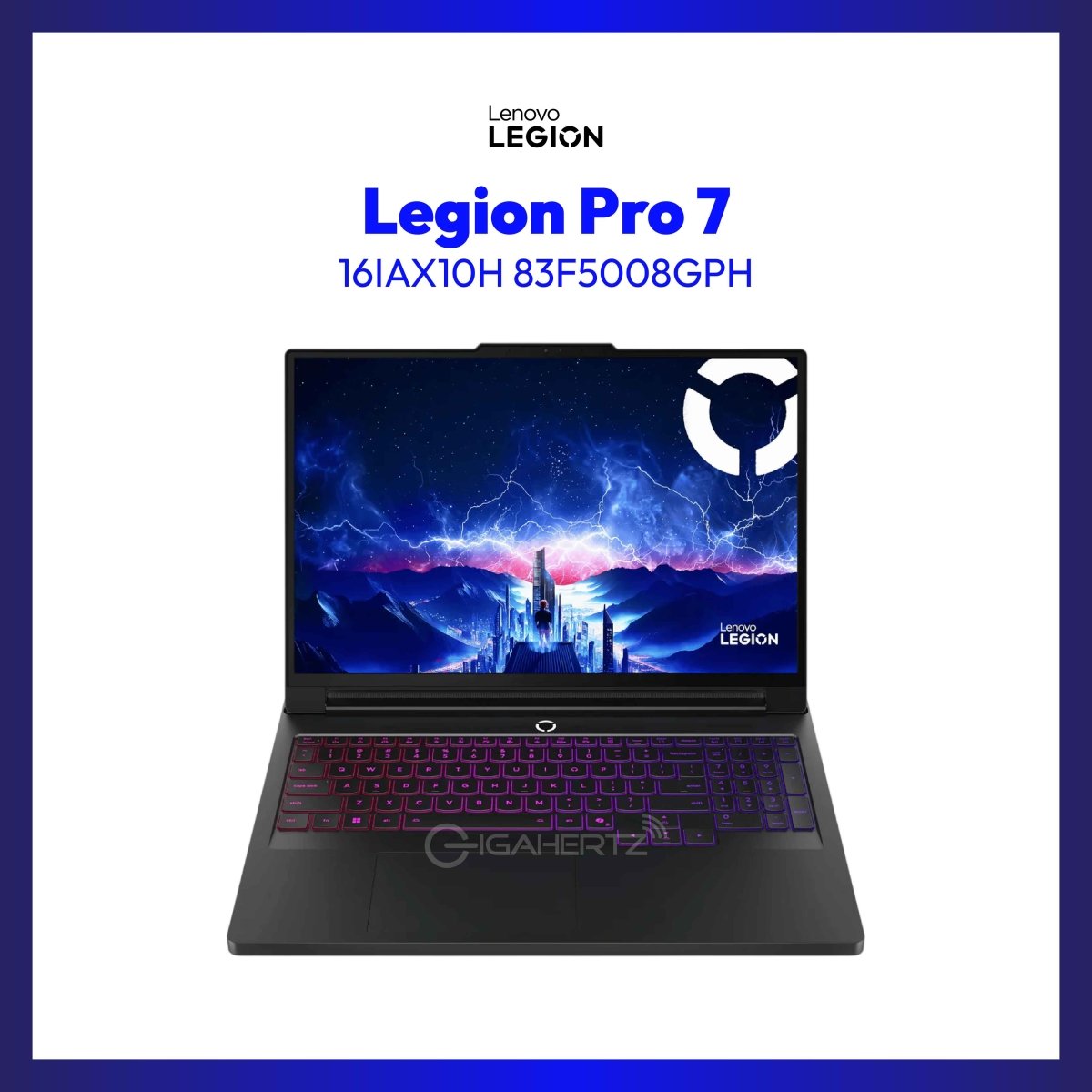 Lenovo Legion Pro 7 16IAX10H 83F5008GPH | 16" OLED | Intel Core Ultra 9 275HX | GeForce RTX™ 5080 | 64 GB RAM | 1 TB SSD | WIN 11 | GigaHertz