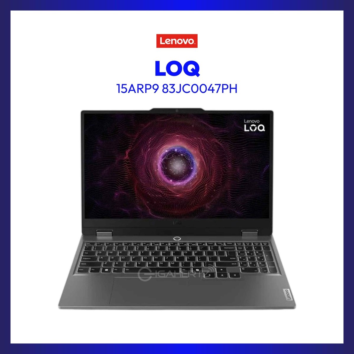Lenovo LOQ 15ARP9 83JC0047PH Gaming Laptop | 15.6 FHD | Ryzen™ 7 7435HS | GeForce RTX 4060 | 12GB RAM | 512GB SSD | WIN 11 | GigaHertz