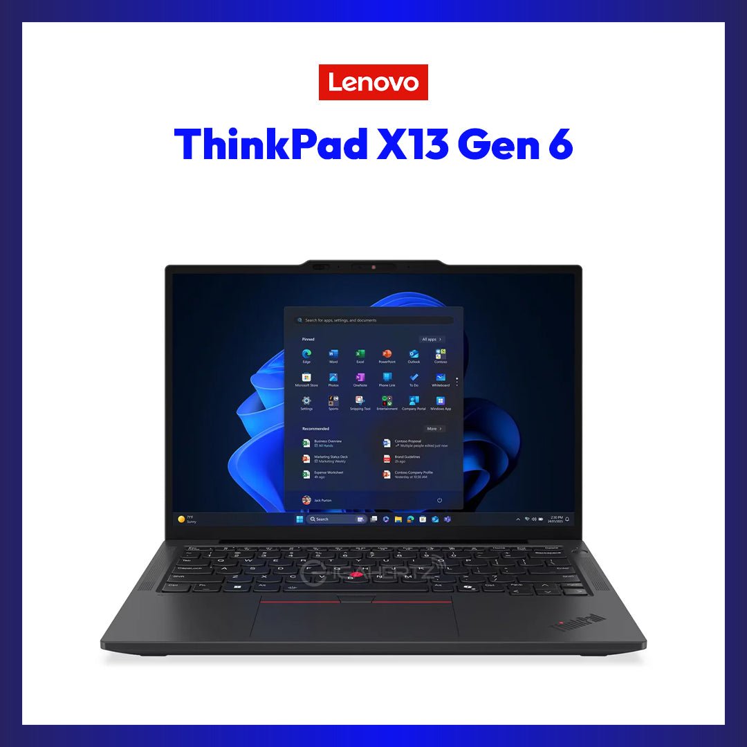 Lenovo ThinkPad X13 Gen 6 | 13.3" WUXGA (1920x1200) IPS | Intel Core Ultra7 265U | 16GB RAM | 512GB SSD | Intel Graphics | GigaHertz