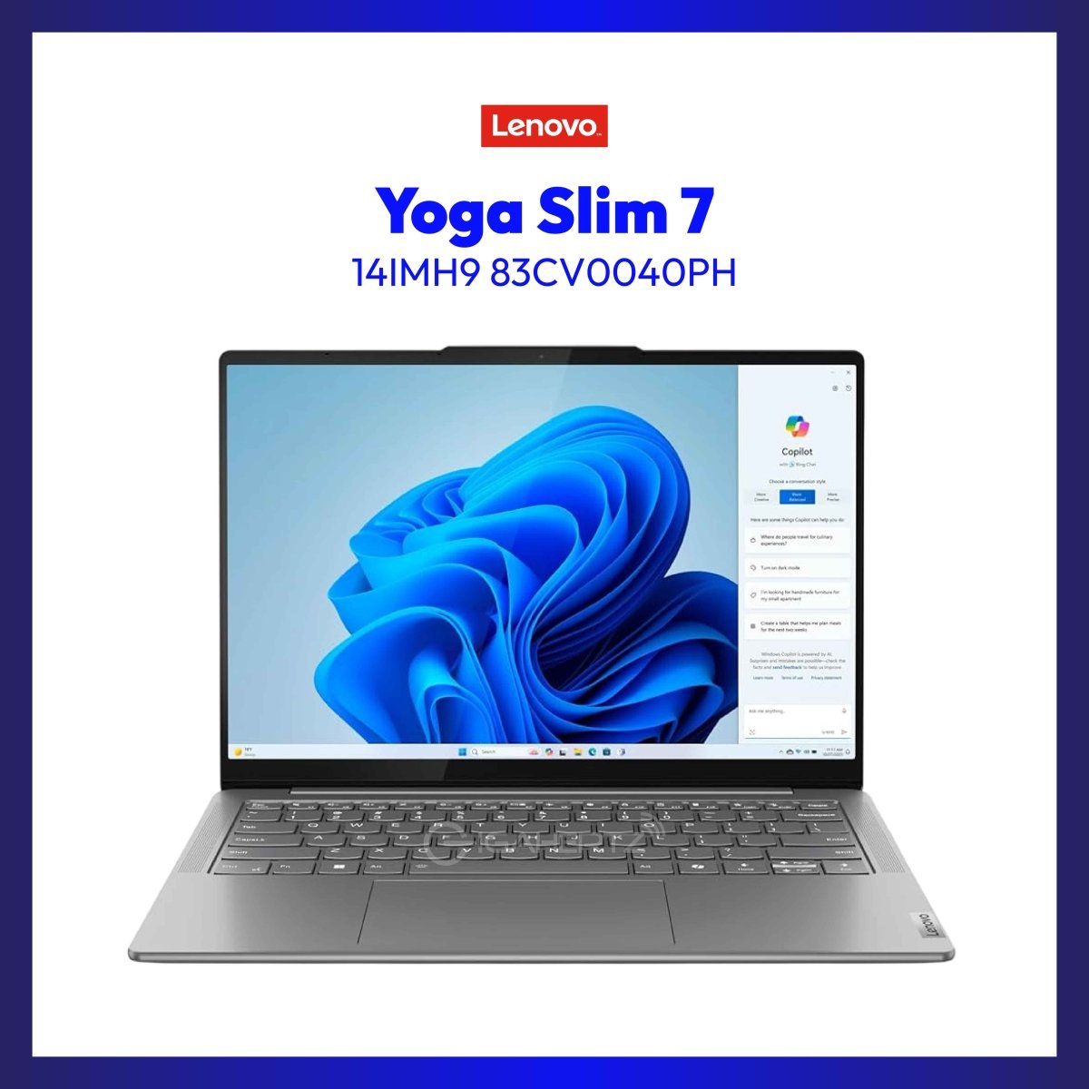 Lenovo Yoga Slim 7 14IMH9 83CV0040PH | 14" OLED | Intel® Core™ Ultra 7 155H | Intel® Arc™ Graphics | 16GB RAM | 1TB SSD | WIN 11 | GigaHertz