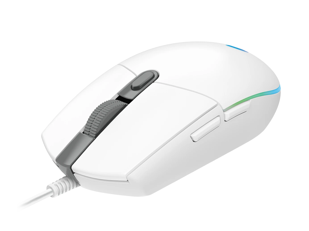Logitech G102 LightSync | 8,000 DPI Sensor | LIGHTSYNC RGB | 6 Programmable Buttons | White