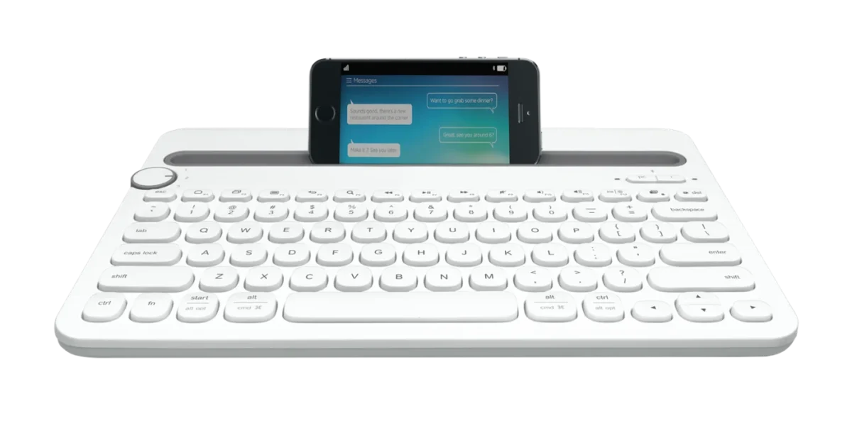 Logitech K480 Bluetooth Multi-Device Keyboard (White)