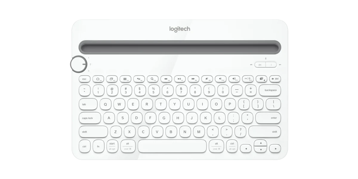 Logitech K480 Bluetooth Multi-Device Keyboard (White)
